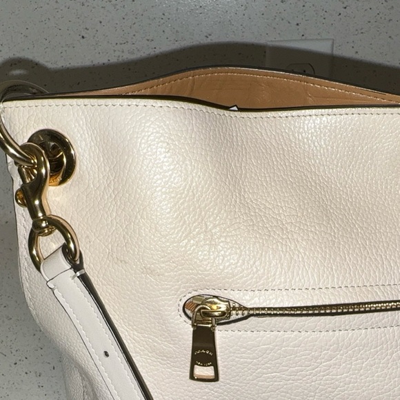 Coach Off-White Leather Shoulder Bag - Picture 4 of 9